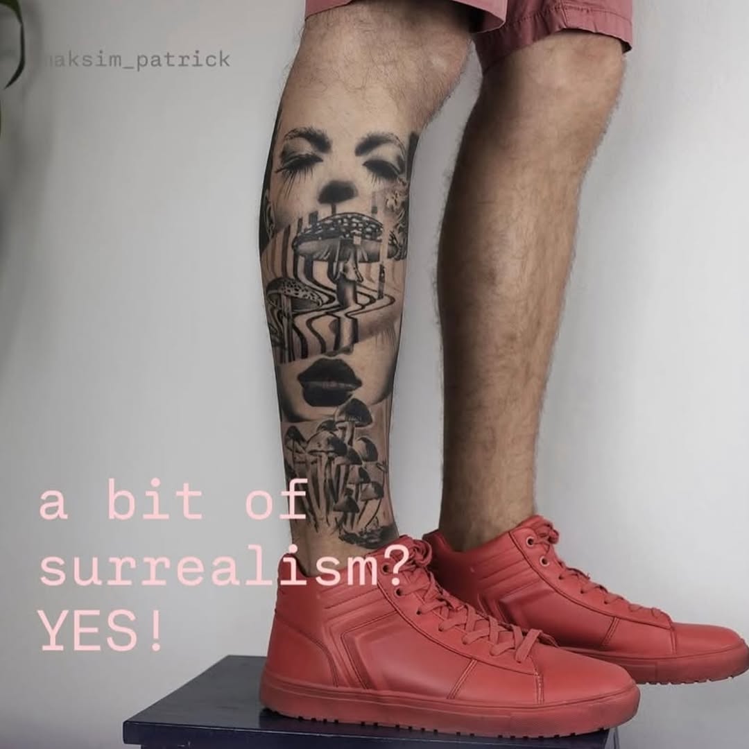 Tattoo by @maksim_patrick — surrealism, black_and_grey