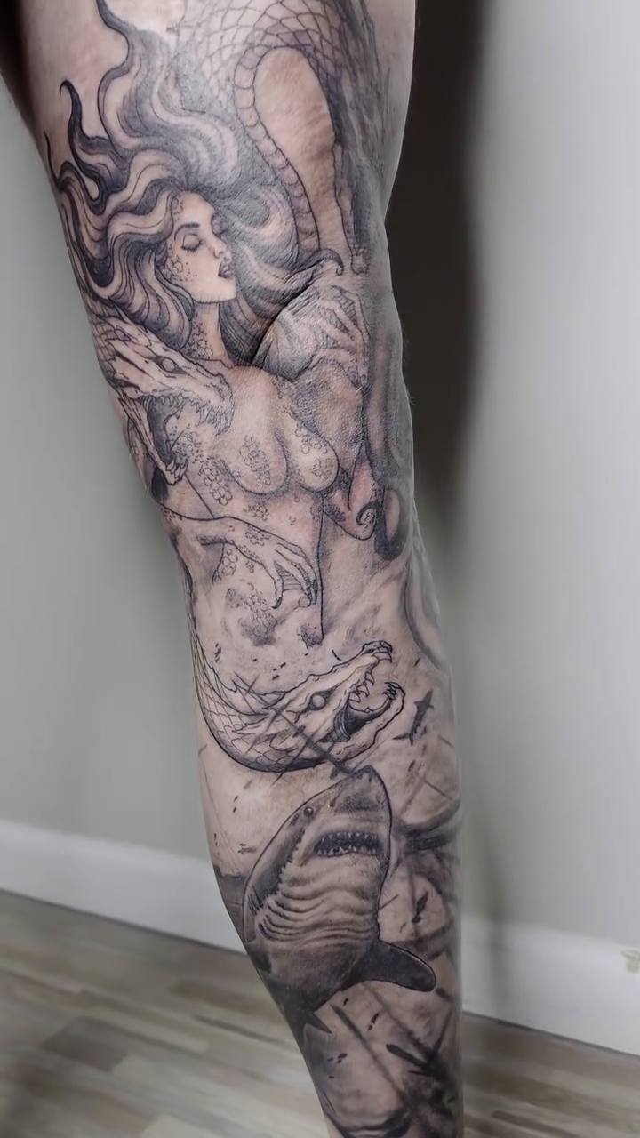Tattoo by @tattoos.by.dmitry — realism, black_and_grey