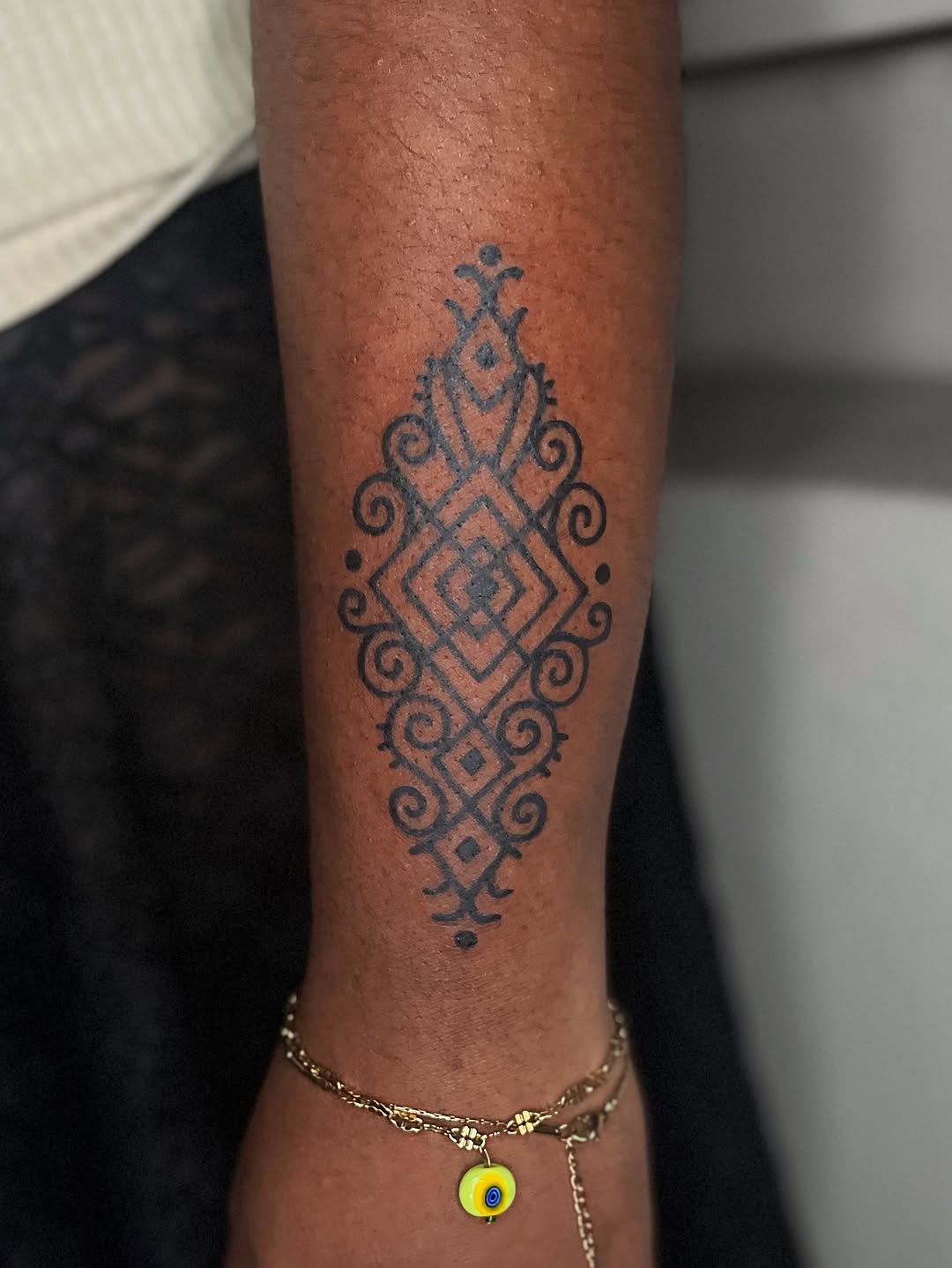 Tattoo by @abigailtattoos — blackwork, ornamental