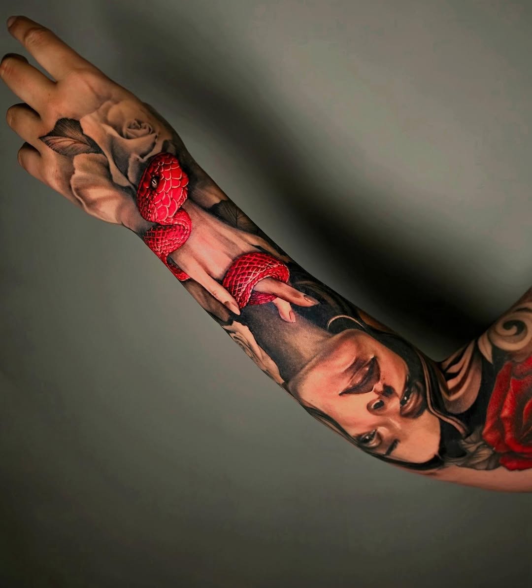 Tattoo by @mary.moss.tats — realism, black_and_grey