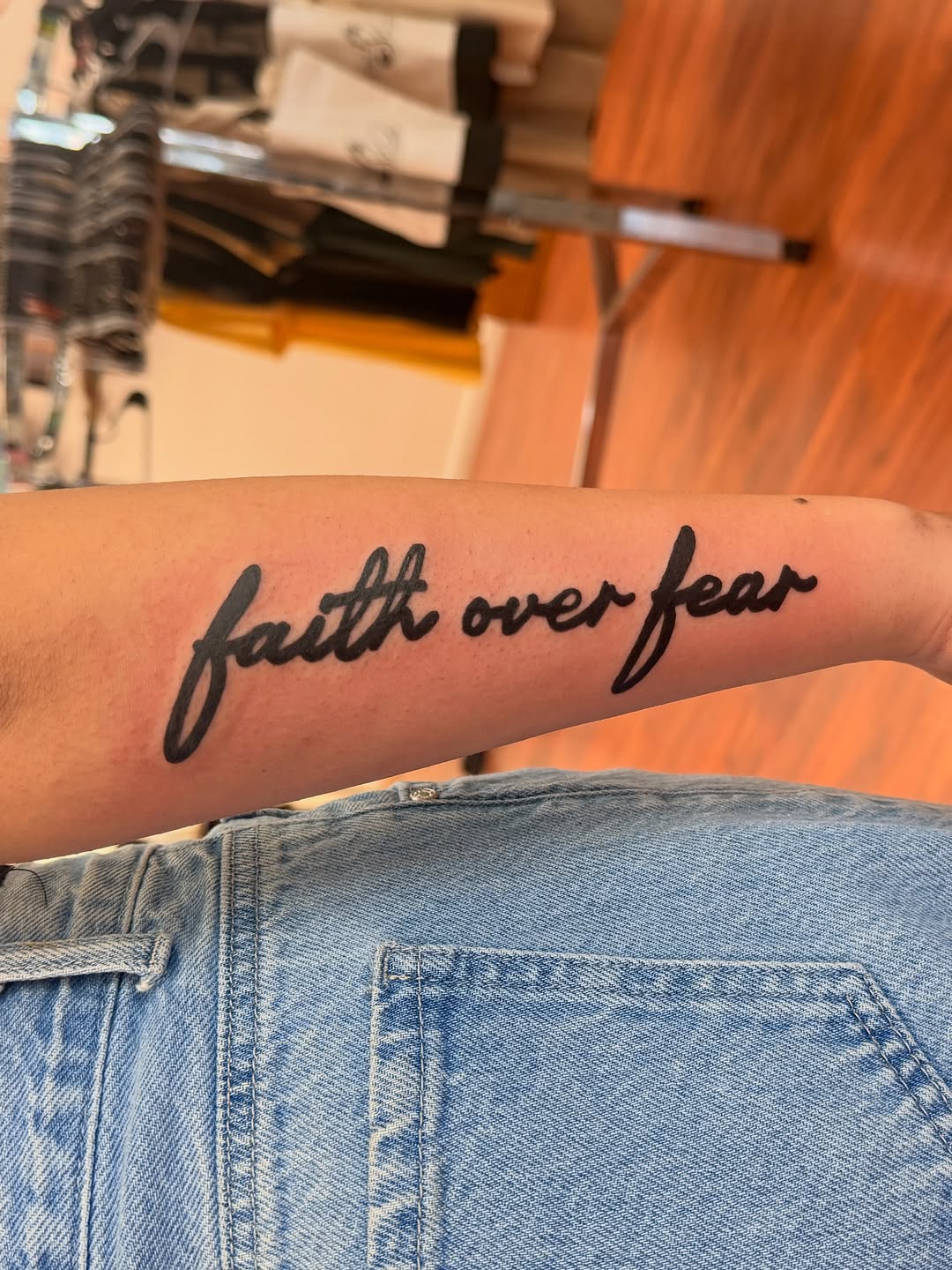 Tattoo by @vibe.ink90 โ lettering_script, fine_line