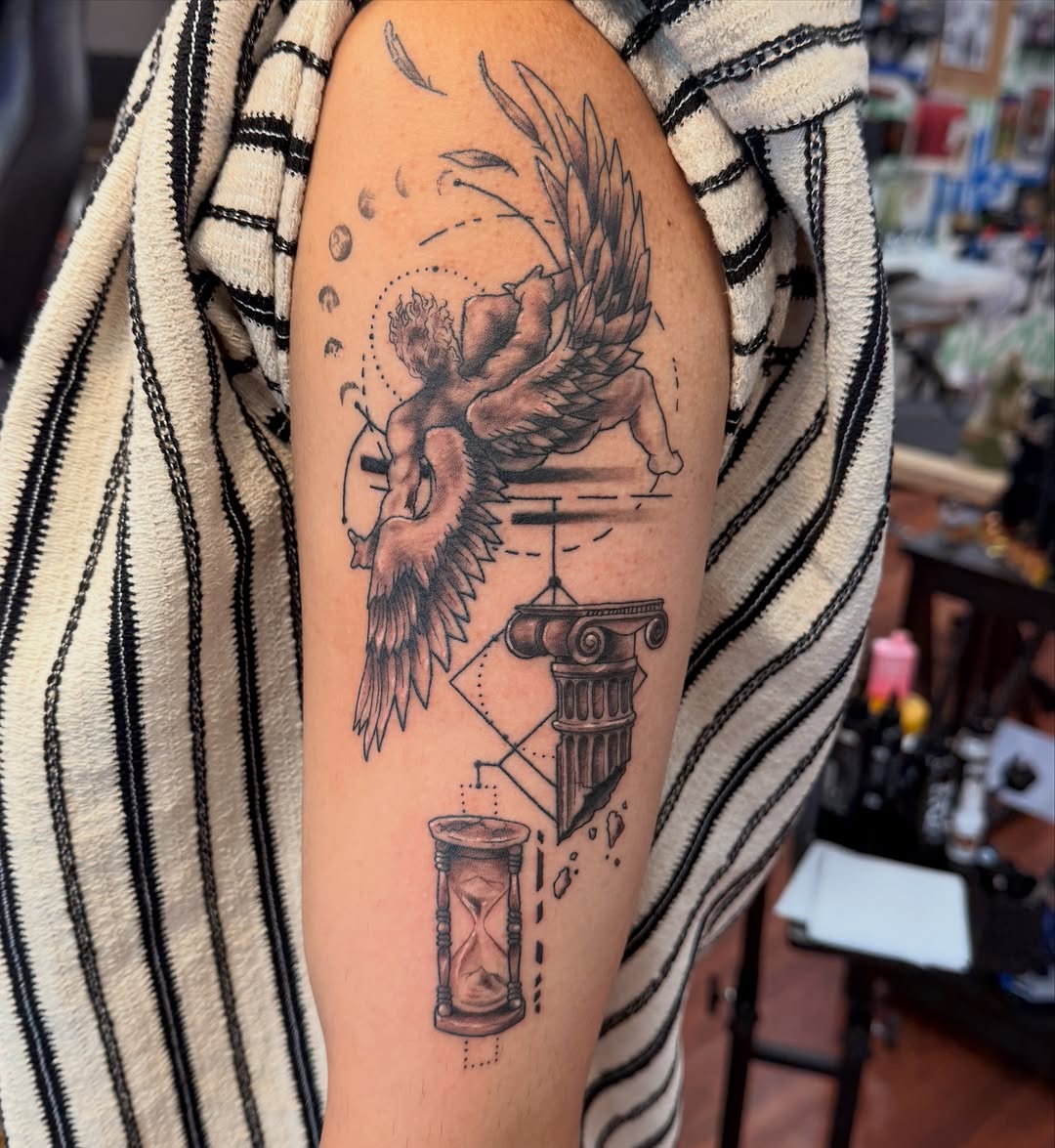 Tattoo by @vibe.ink90 โ black_and_grey, geometric