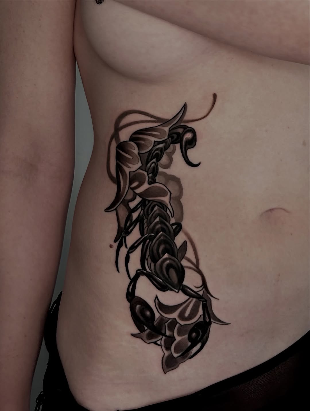 Tattoo by @le_babs — black_and_grey, dark_realism