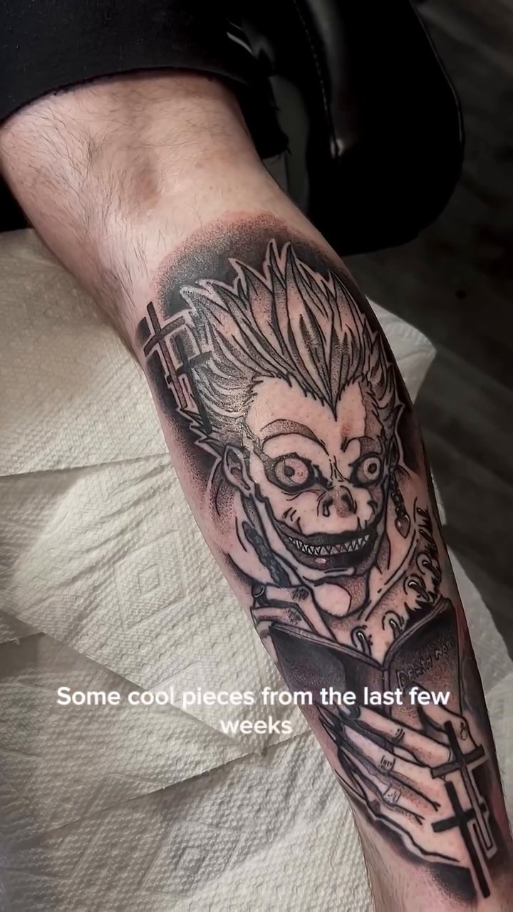 Tattoo by @noahsyer.tats — illustrative, black_and_grey
