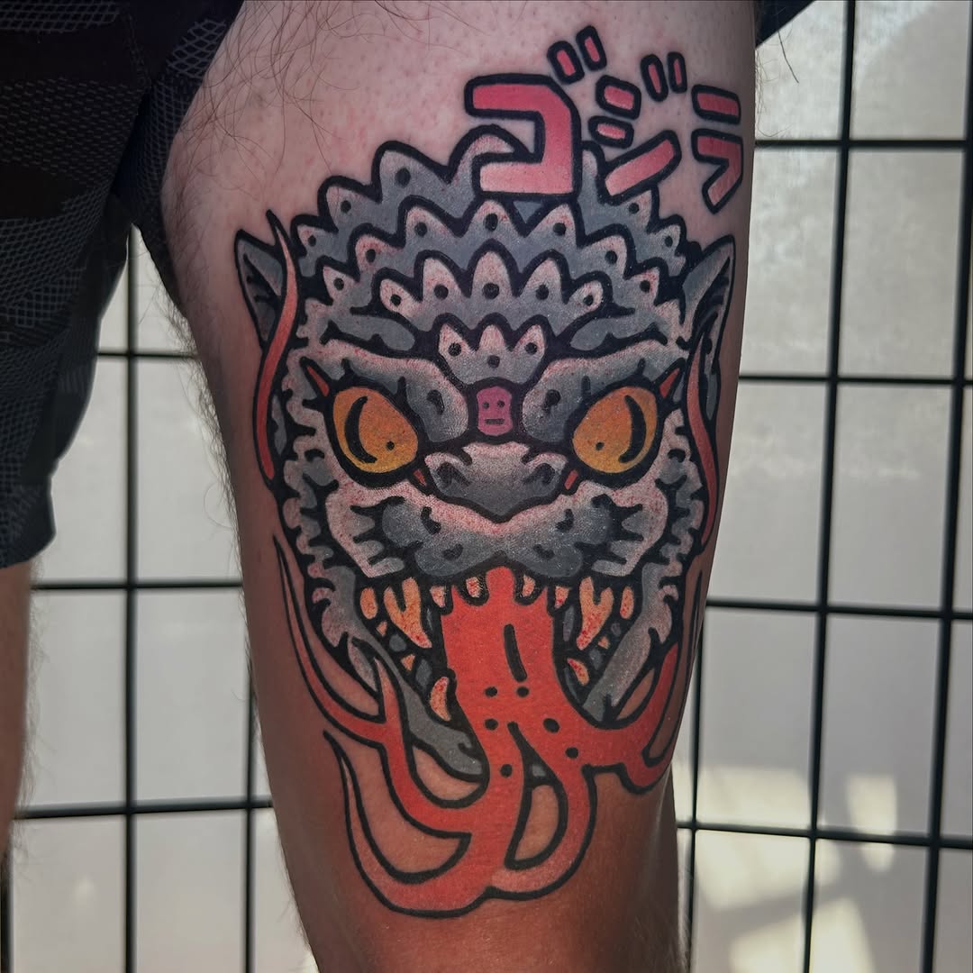 Tattoo by @catzilla_tattoos — new_school, anime
