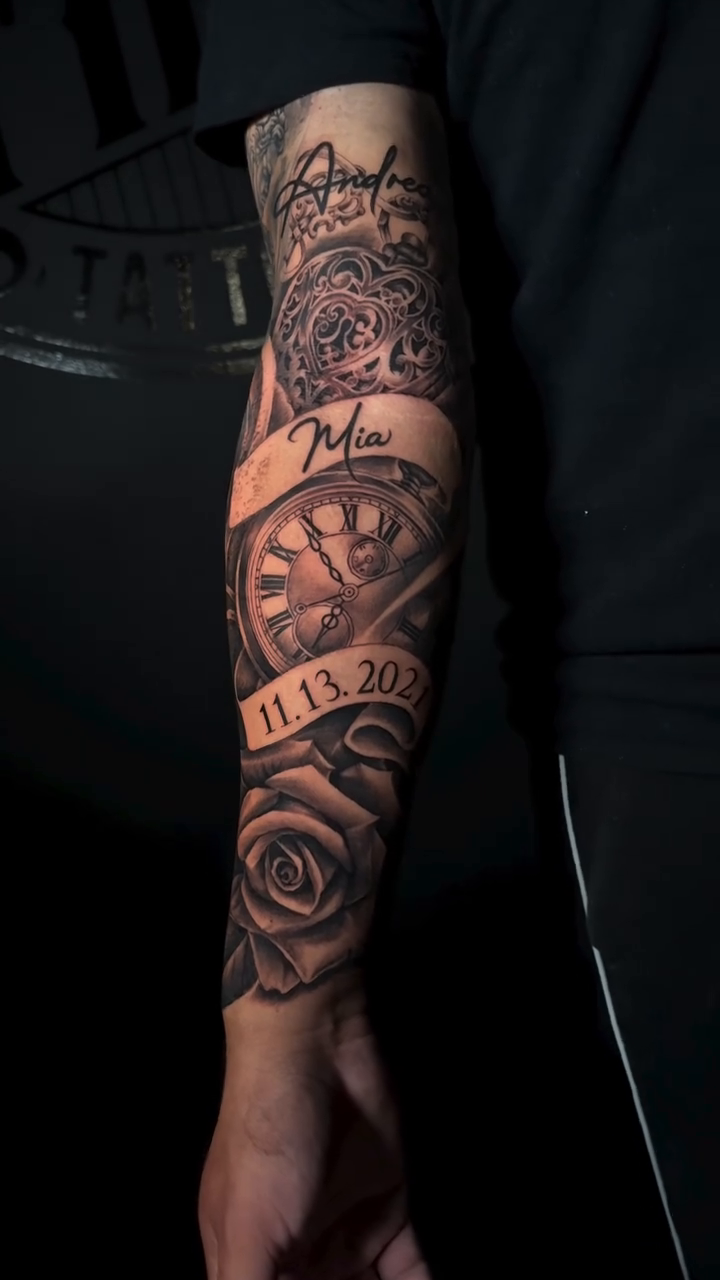 Tattoo by @inkedbyscratch — black_and_grey, realism