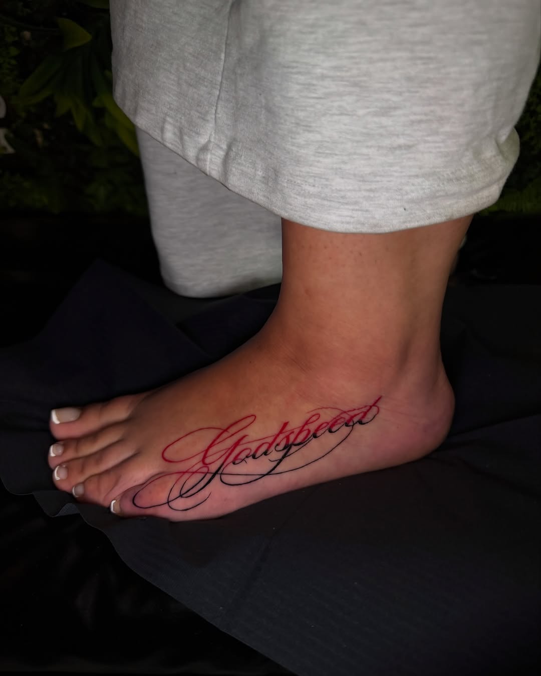 Tattoo by @leftnito โ lettering_script, fine_line