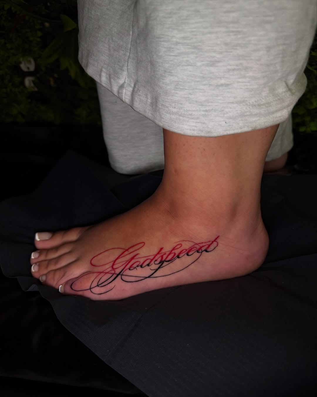 Tattoo by @leftnito โ lettering_script, fine_line