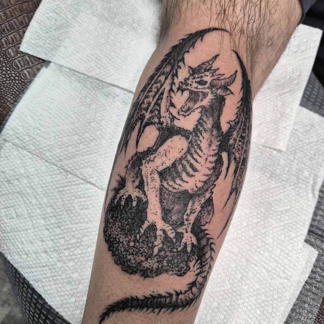 Tattoo by @partymullet — blackwork