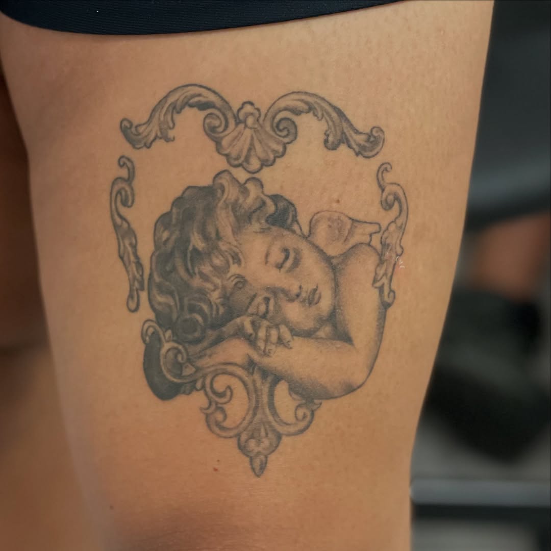 Tattoo by @soft.grimm — black_and_grey, realism