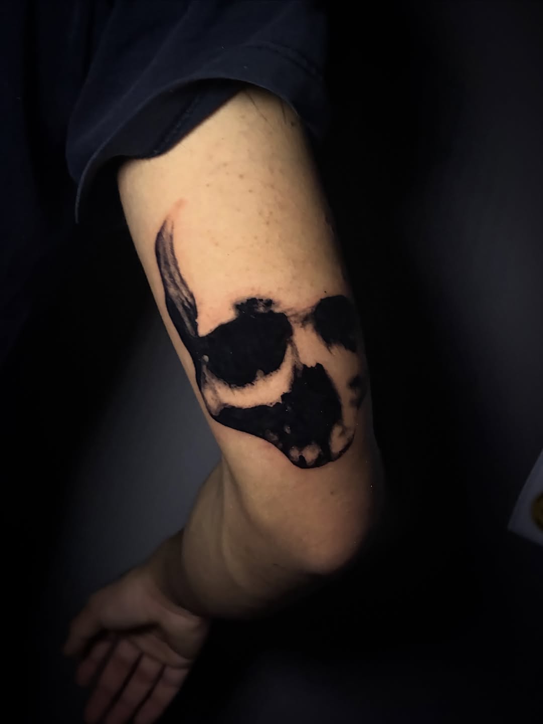 Tattoo by @halfwit__ — blackwork