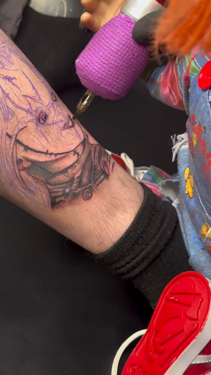Tattoo by @kimtattoos_wslv β illustrative, horror
