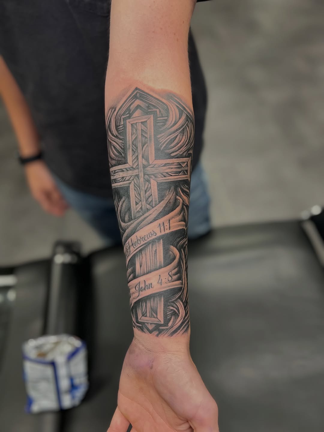 Tattoo by @ram_tat2 — black_and_grey, lettering_script