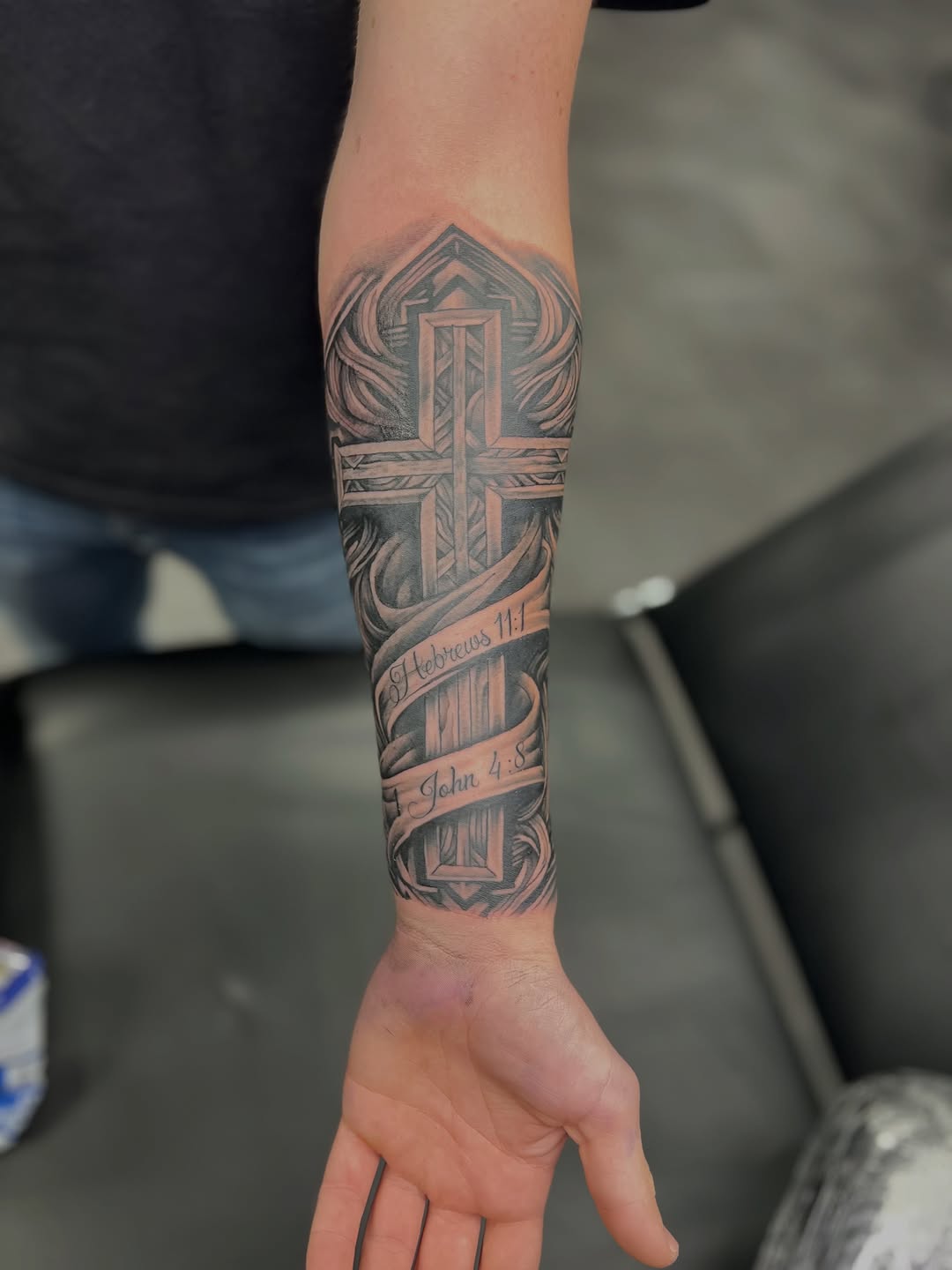 Tattoo by @ram_tat2 — black_and_grey, lettering_script