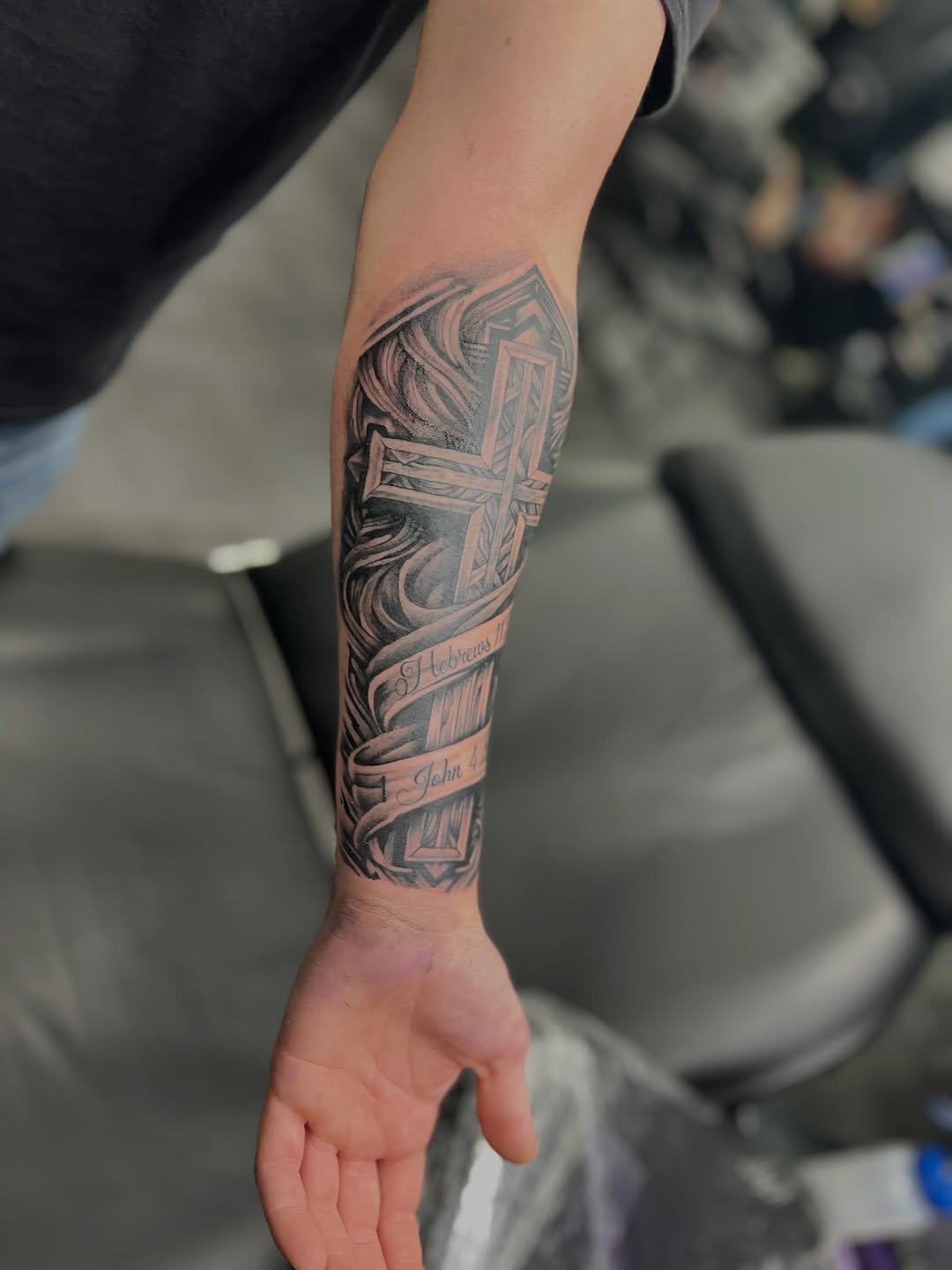 Tattoo by @ram_tat2 — black_and_grey, lettering_script
