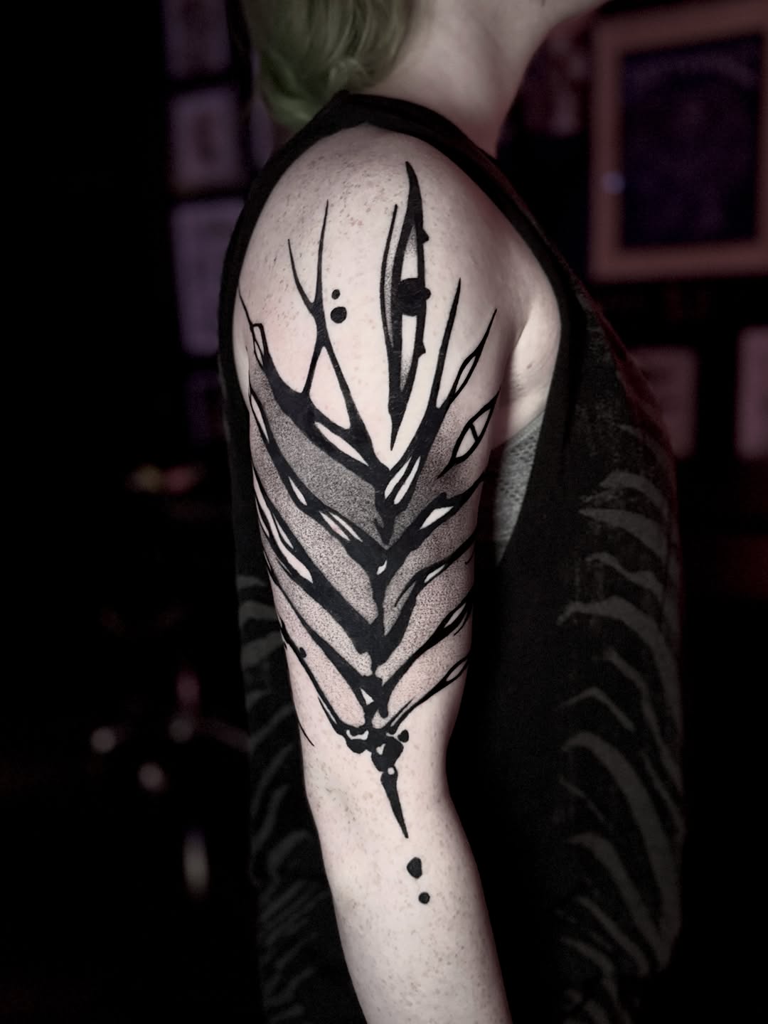 Tattoo by @connellytaittattoo โ blackwork, dotwork