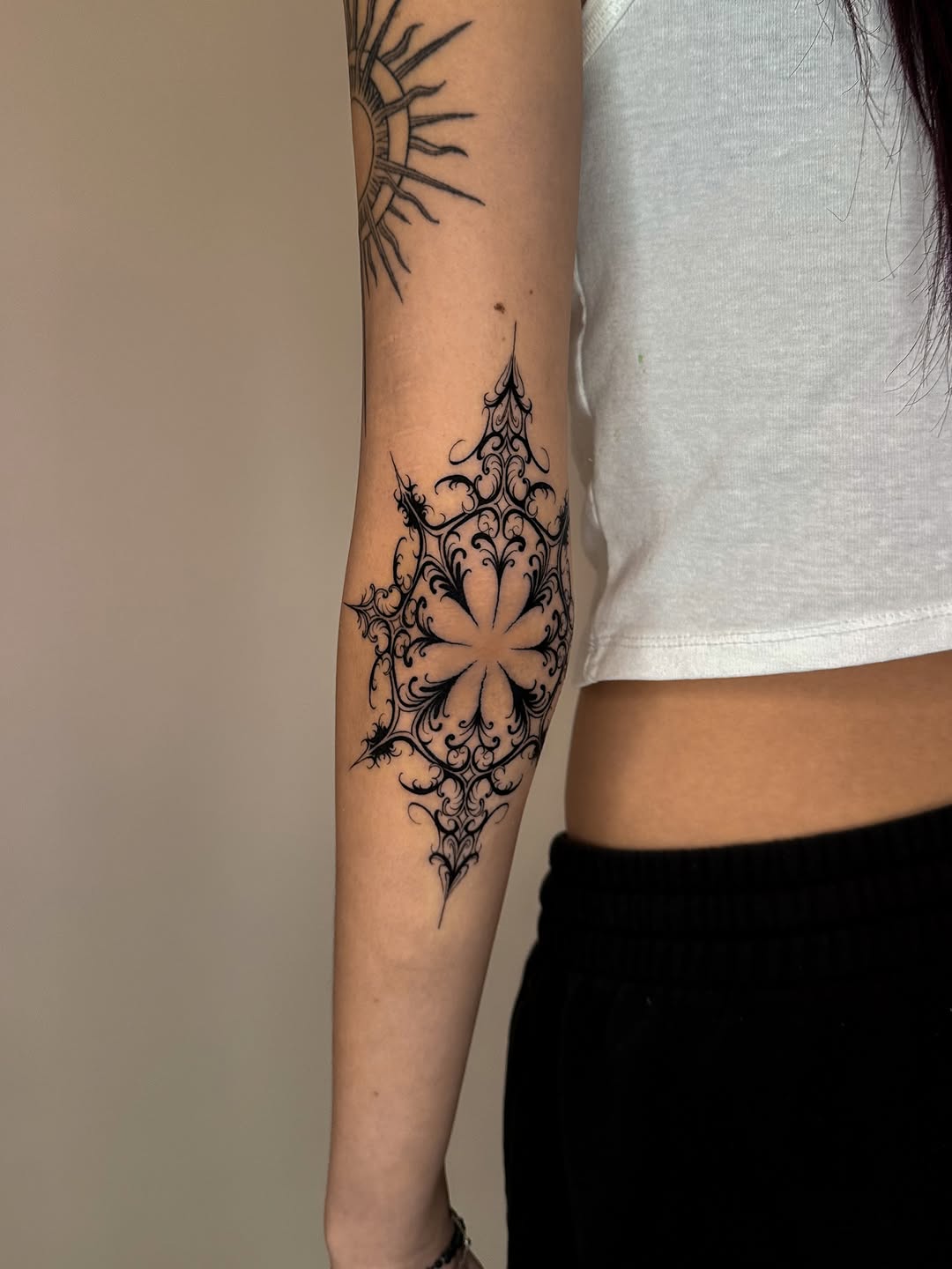 Tattoo by @laurenroseink — ornamental, blackwork