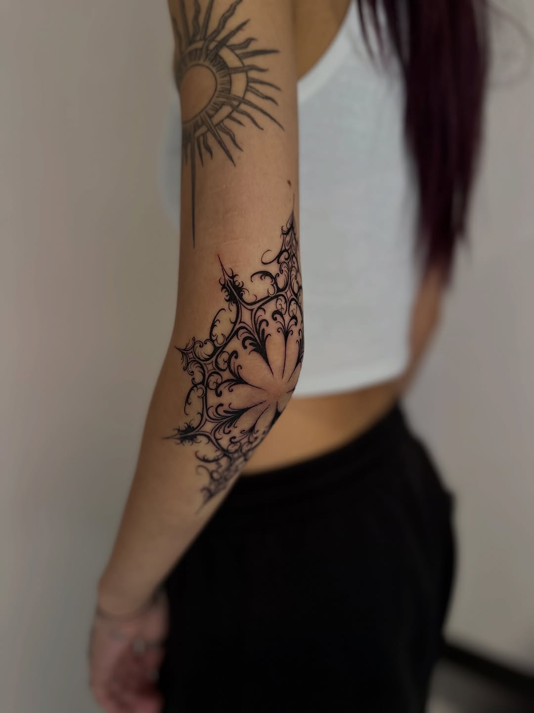 Tattoo by @laurenroseink — blackwork, ornamental