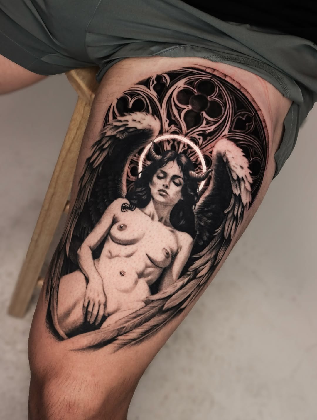Tattoo by @jeffreindeltattoos — black_and_grey, realism