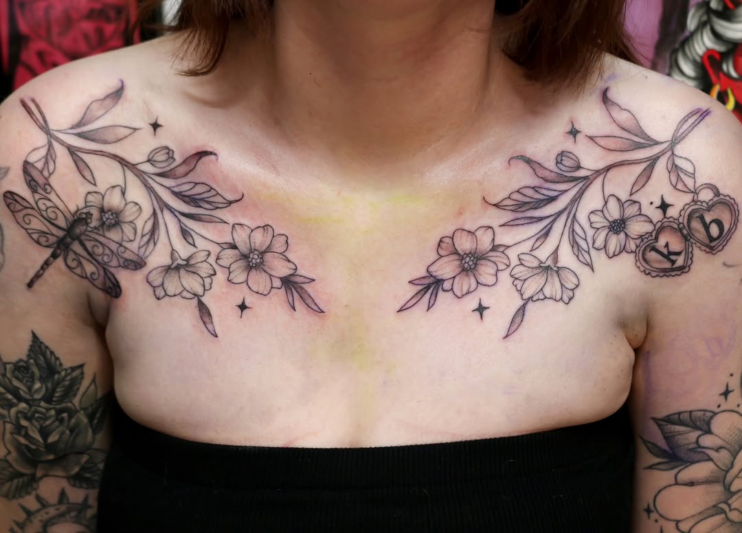 Tattoo by @misspixiedevil — fine_line, black_and_grey