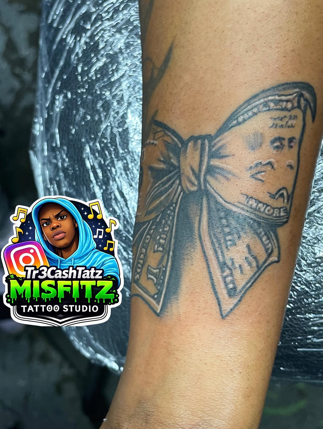 Tattoo by @tr3cashtats — black_and_grey
