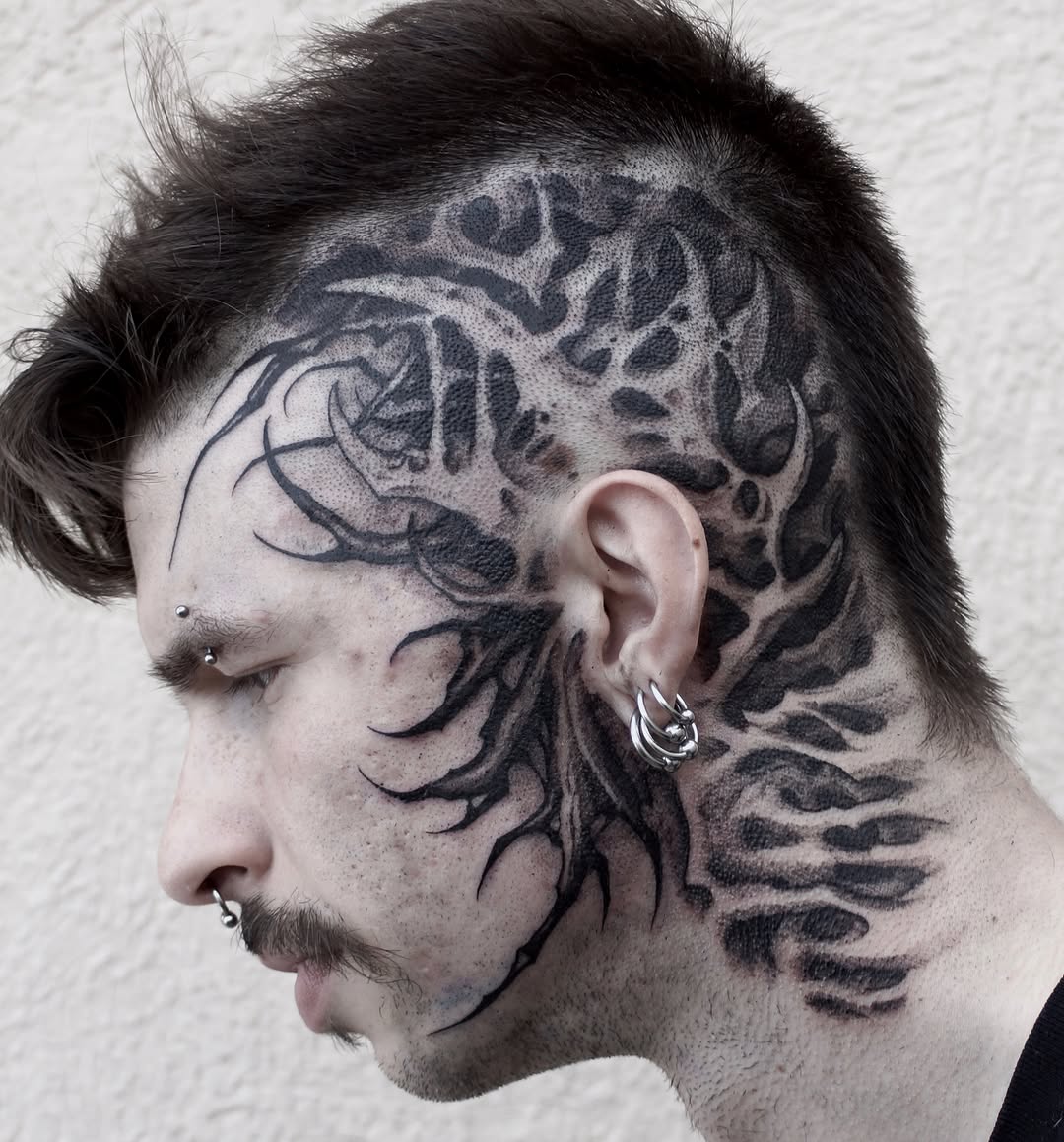 Tattoo by @bloodstonetattoos — blackwork, tribal