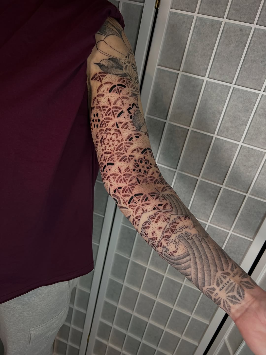 Tattoo by @thebig_rosstattoo — dotwork, geometric
