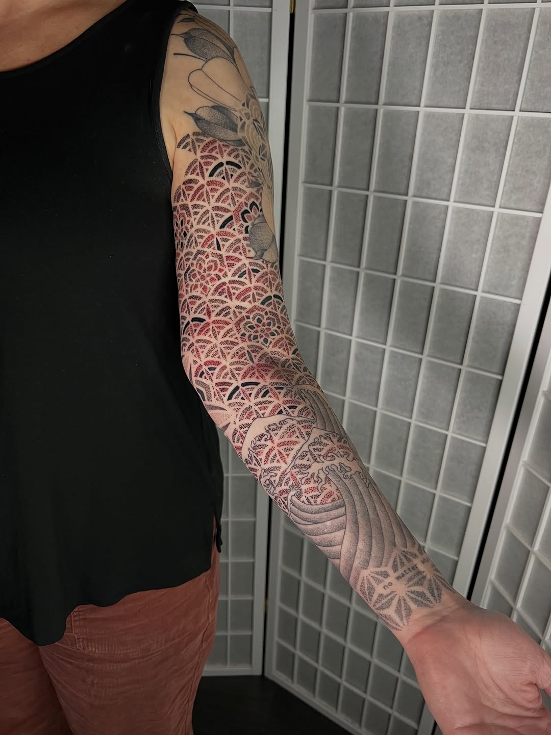 Tattoo by @thebig_rosstattoo — japanese_irezumi, dotwork