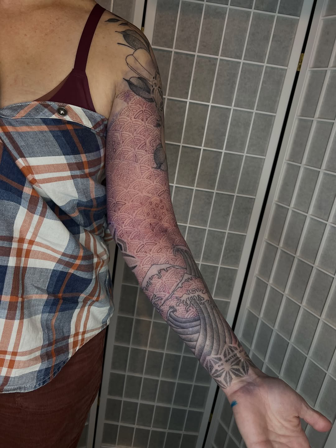 Tattoo by @thebig_rosstattoo — geometric, black_and_grey