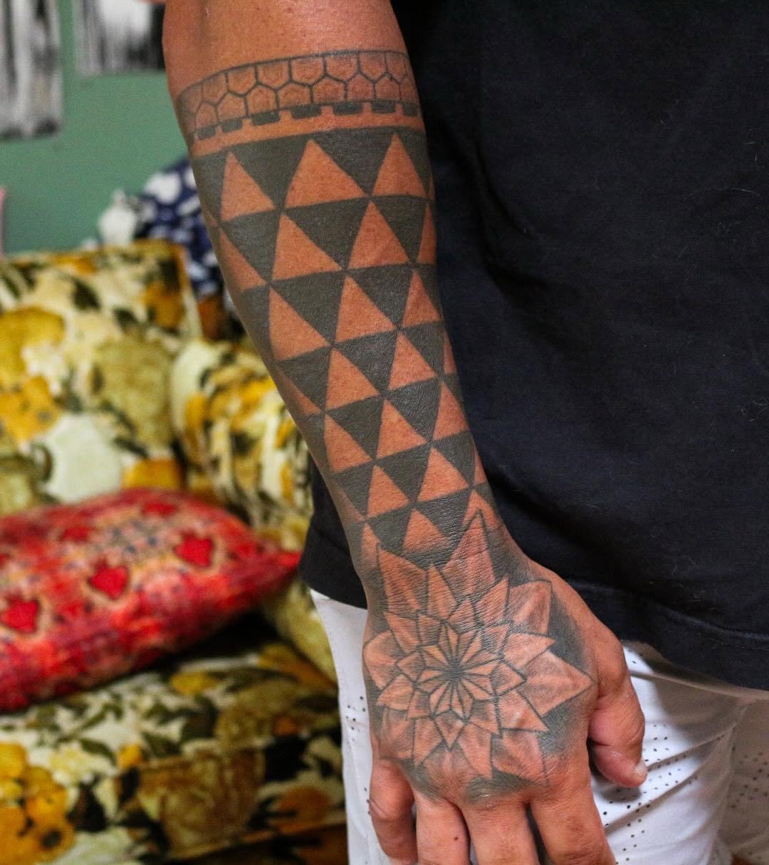 Tattoo by @dustintouchton — geometric, blackwork