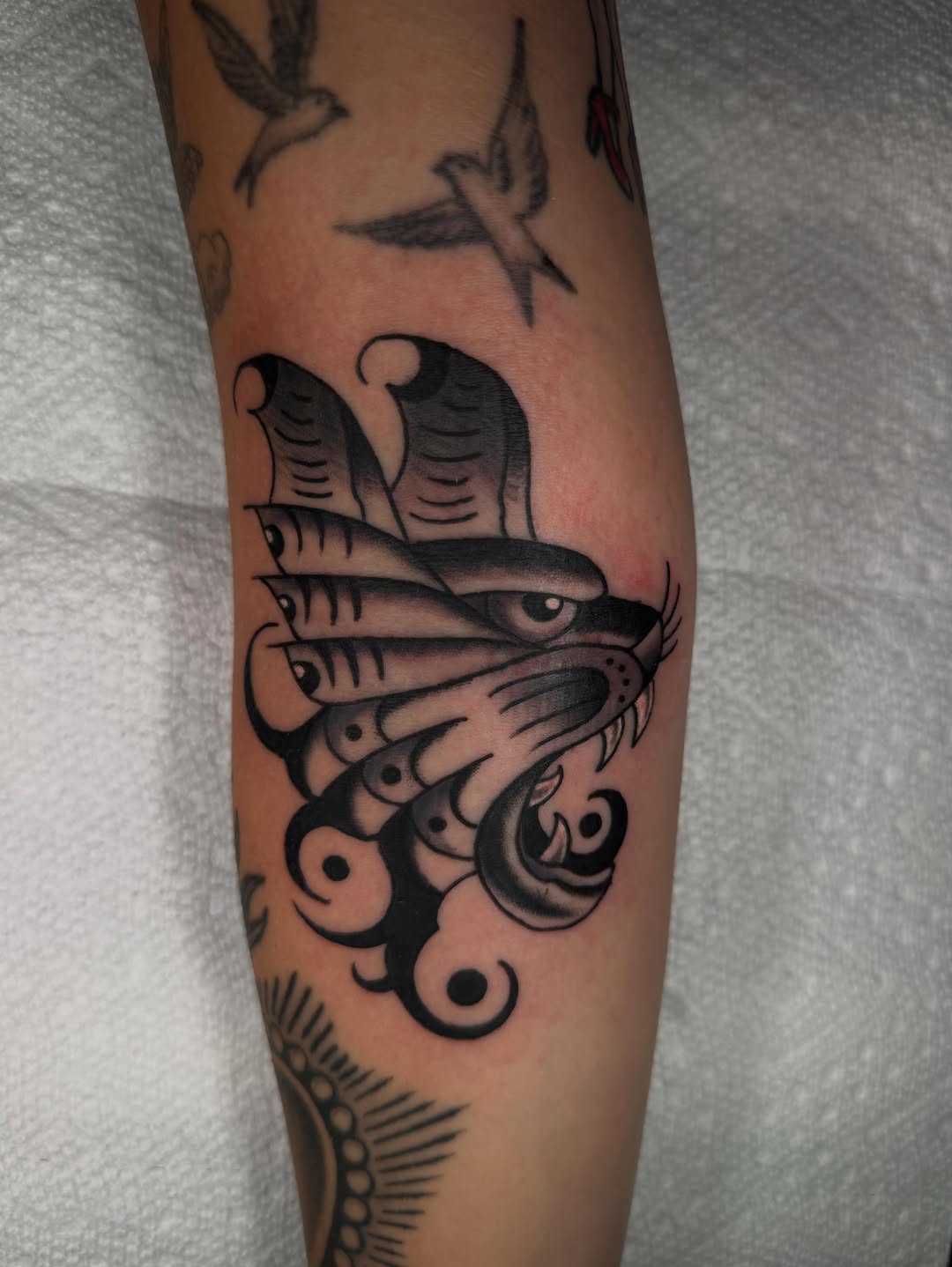 Tattoo by @eaglescreeech — american_traditional, black_and_grey