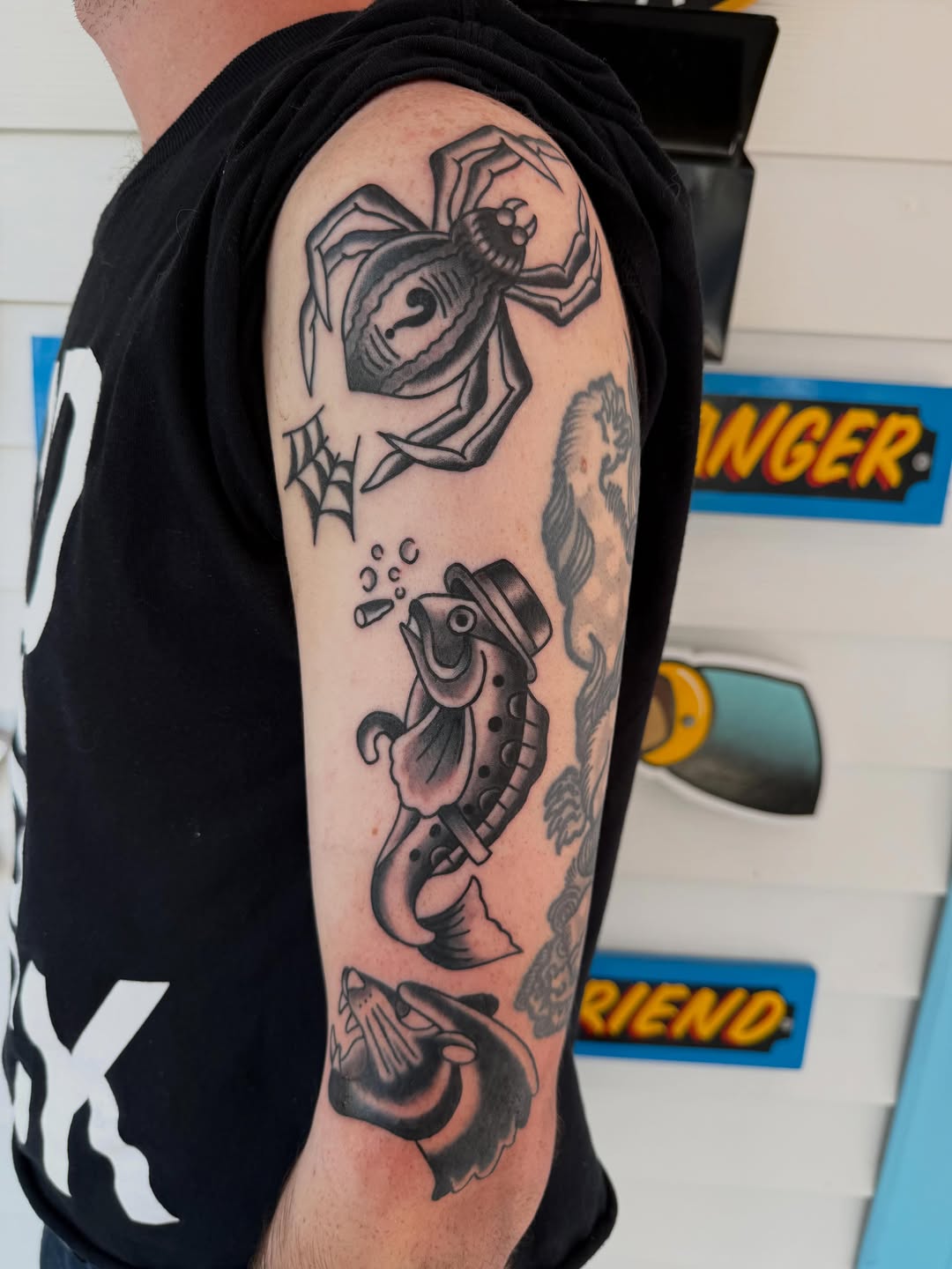 Tattoo by @eaglescreeech — american_traditional, black_and_grey