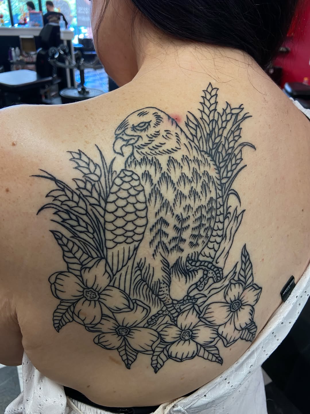 Tattoo by @ryansflashstash — illustrative, blackwork