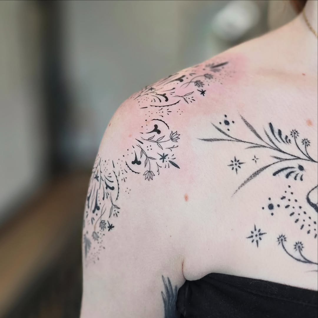 Tattoo by @taylornichole.tattoos — fine_line, dotwork