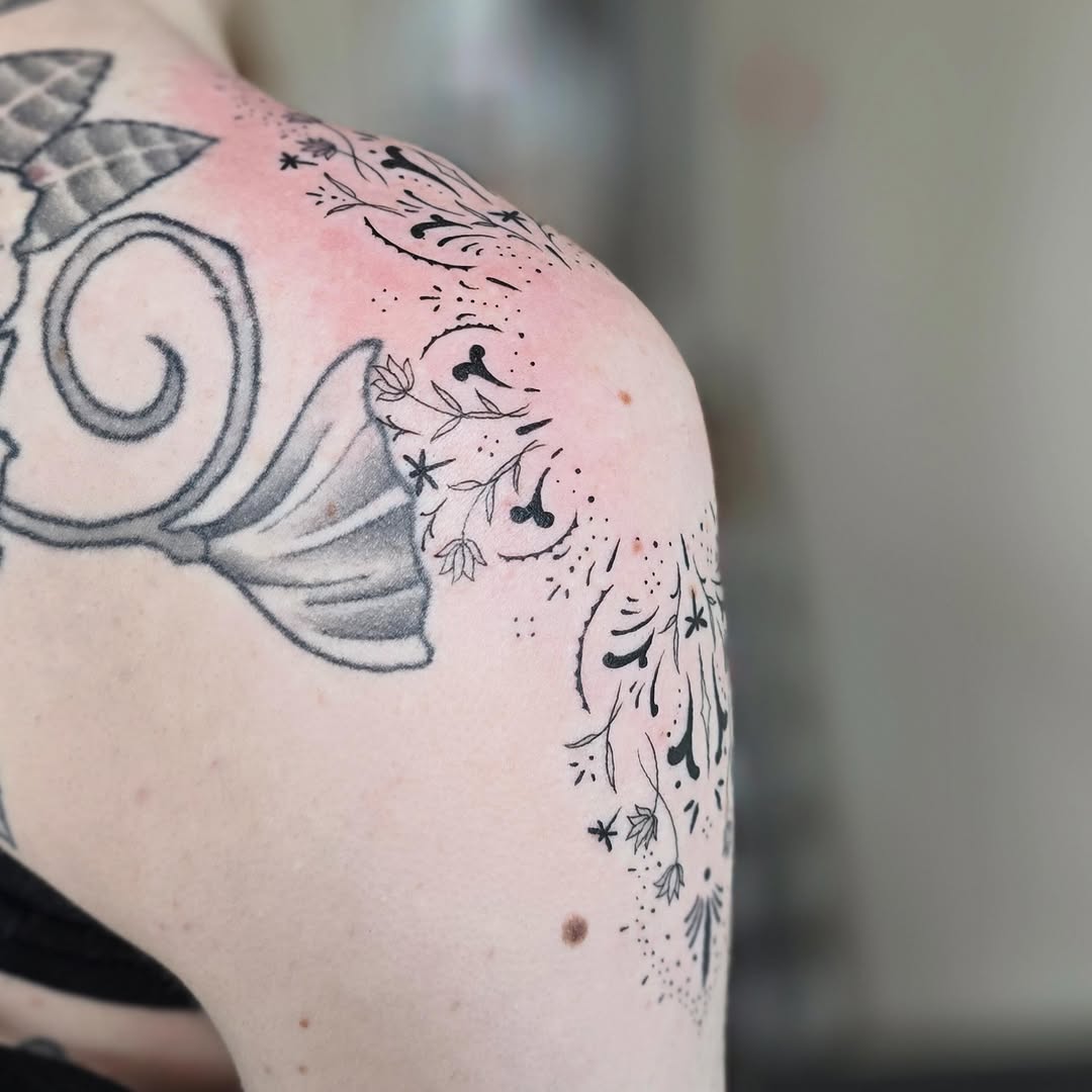 Tattoo by @taylornichole.tattoos — fine_line, dotwork