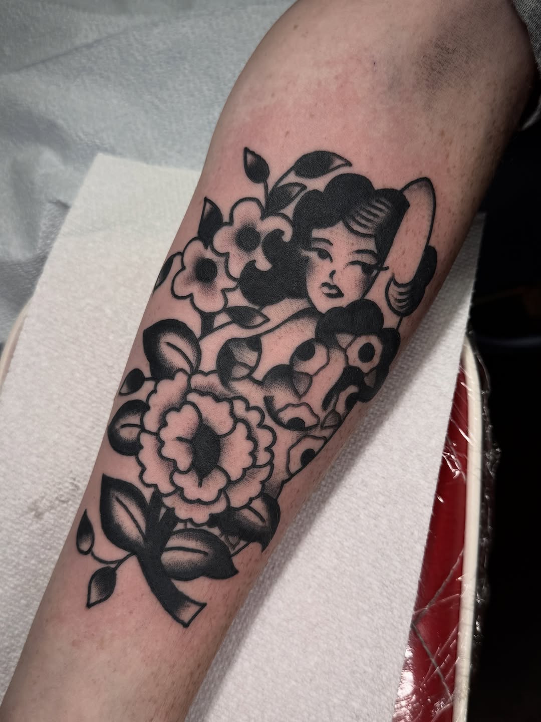 Tattoo by @lilygtattoo β american_traditional, black_and_grey