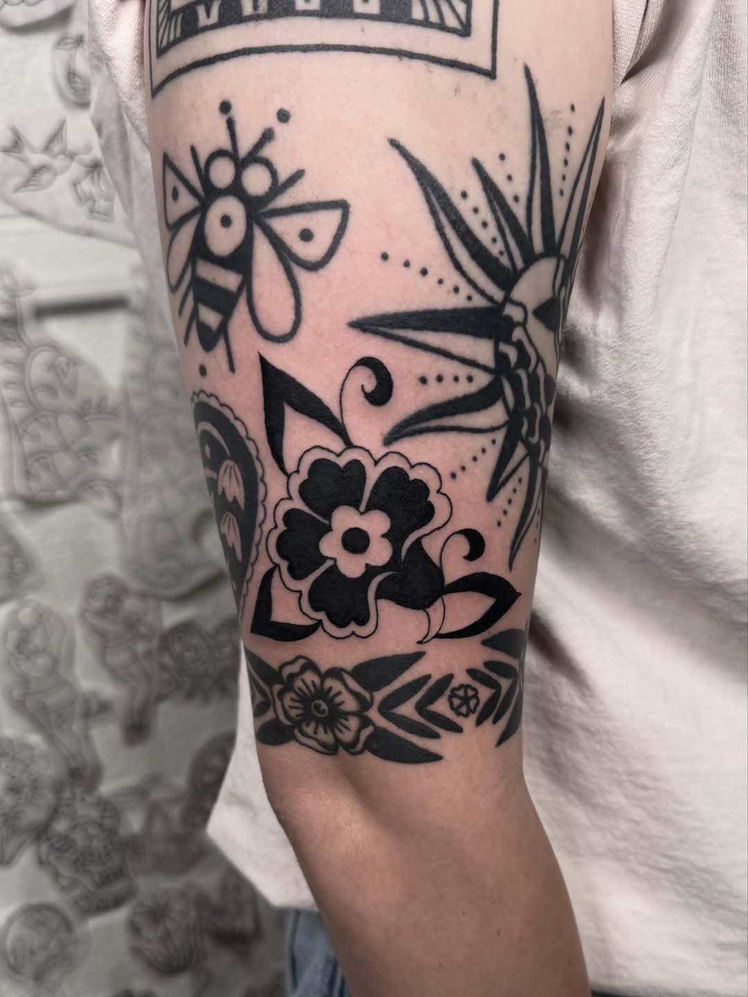 Tattoo by @lilygtattoo β blackwork, black_and_grey