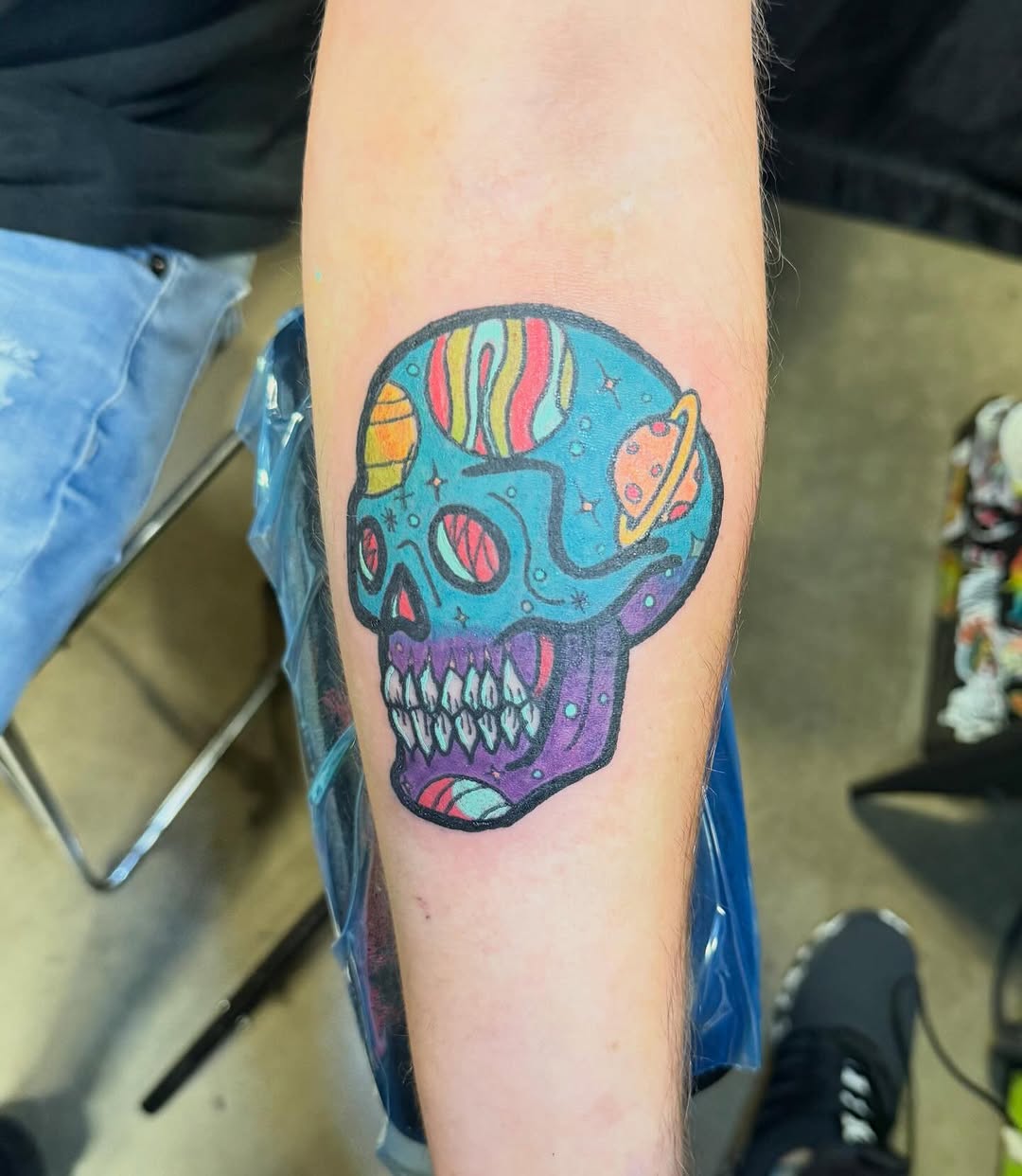 Tattoo by @shadowofjeff โ new_school, blackwork