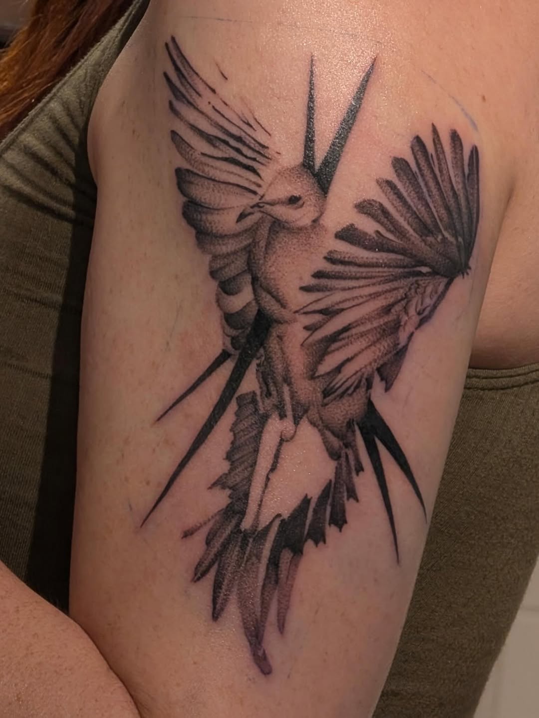 Tattoo by @polarizedbaby — dotwork, black_and_grey