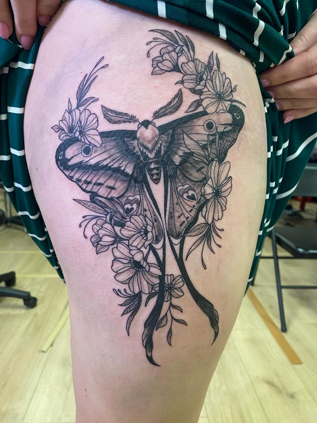 Tattoo by @katielou_tattoo โ black_and_grey, illustrative