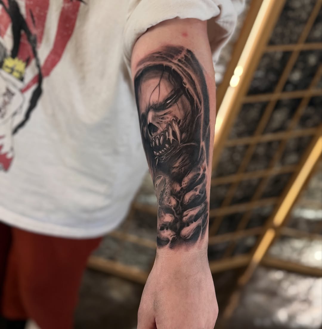 Tattoo by @mileshaysmith_ttt — realism, dark_realism