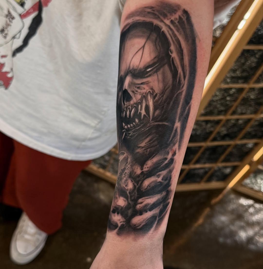 Tattoo by @mileshaysmith_ttt — realism, dark_realism