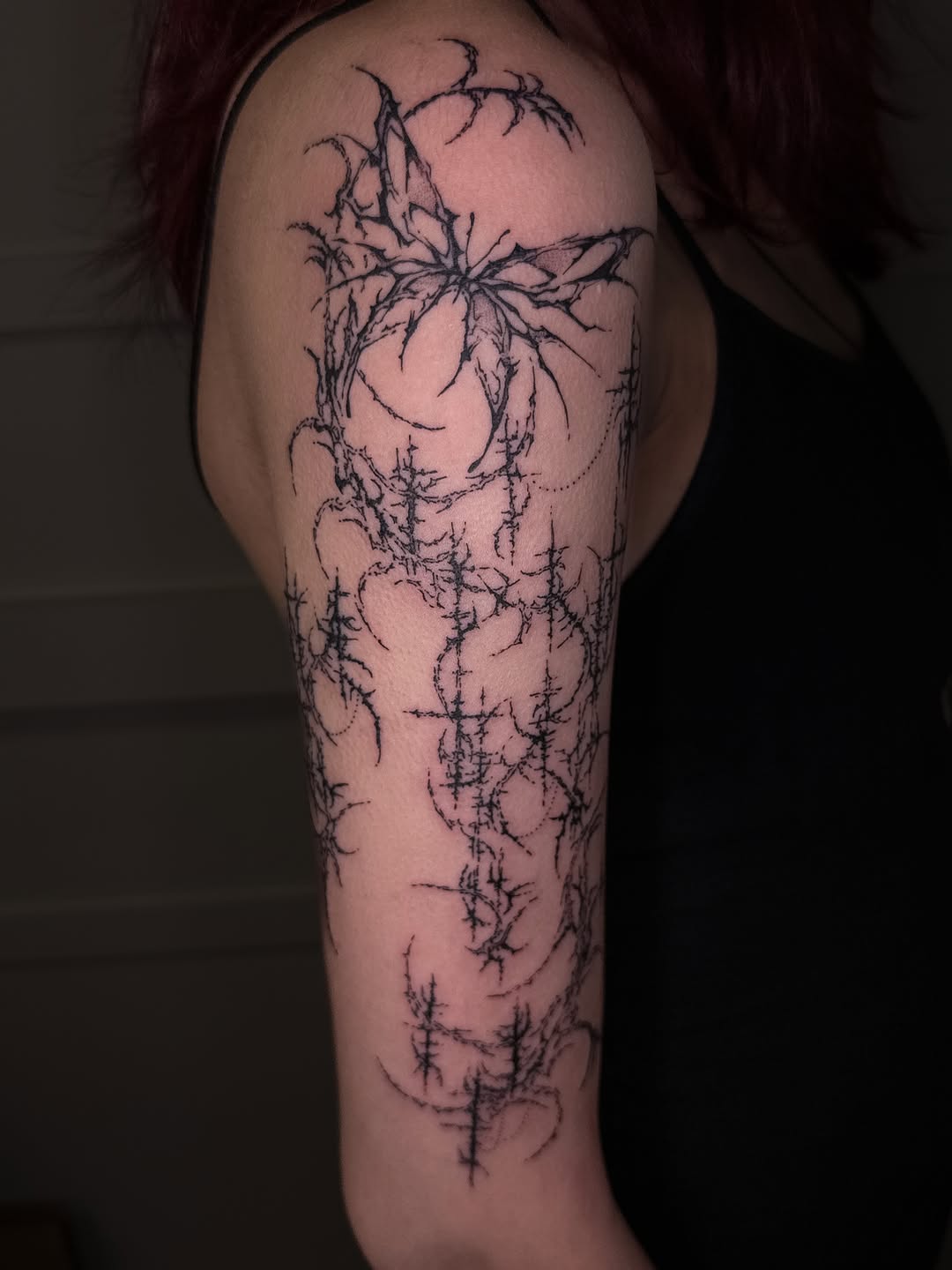 Tattoo by @naviiart — blackwork, ornamental