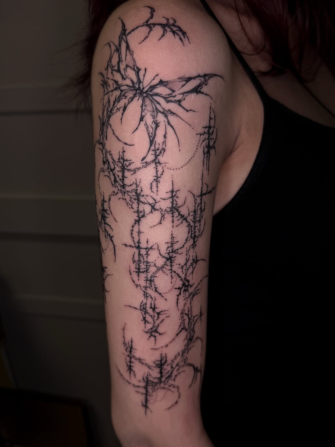 Tattoo by @naviiart — blackwork, ornamental