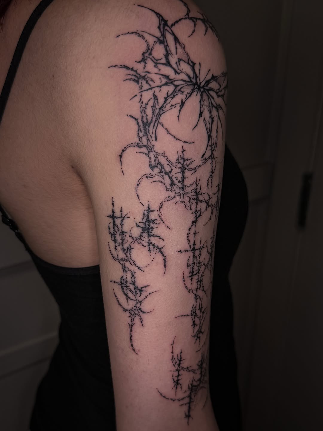 Tattoo by @naviiart — blackwork, illustrative