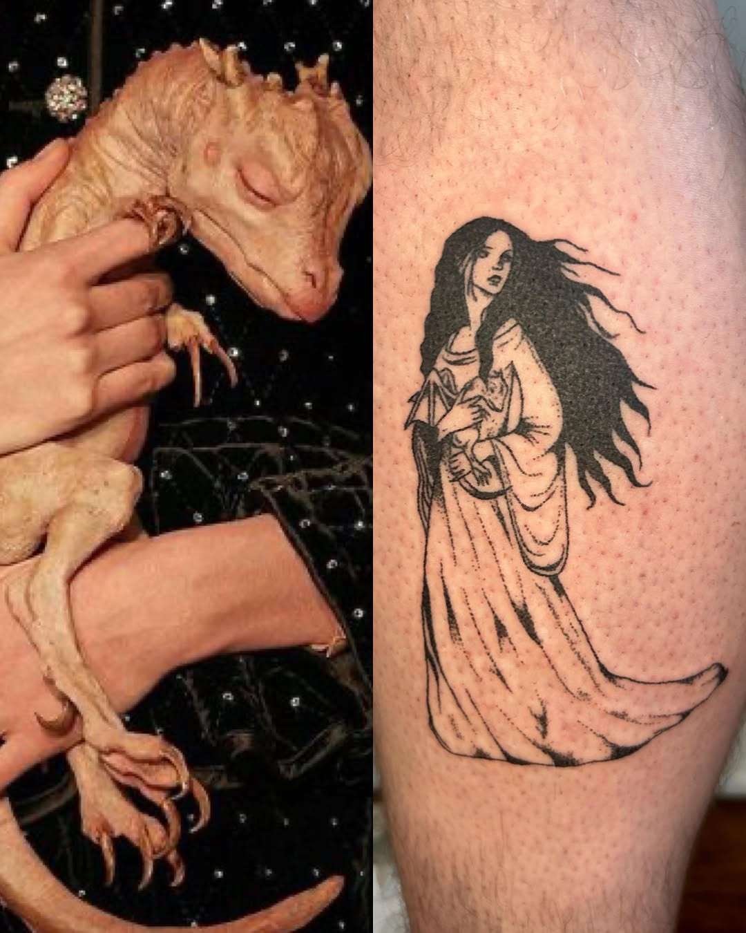 Tattoo by @glittergremliin — blackwork