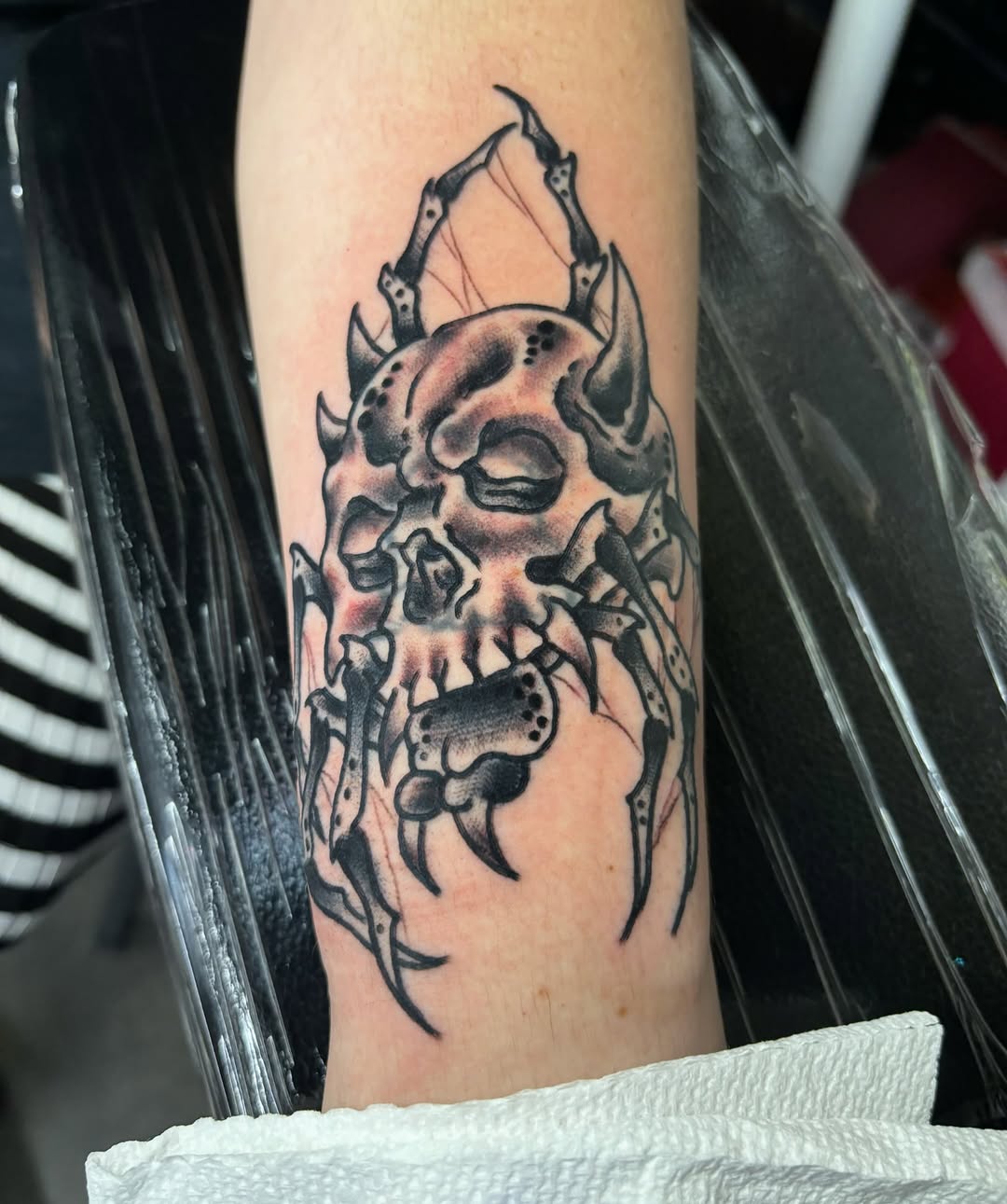 Tattoo by @gwodzilla_mst — black_and_grey, neo_traditional
