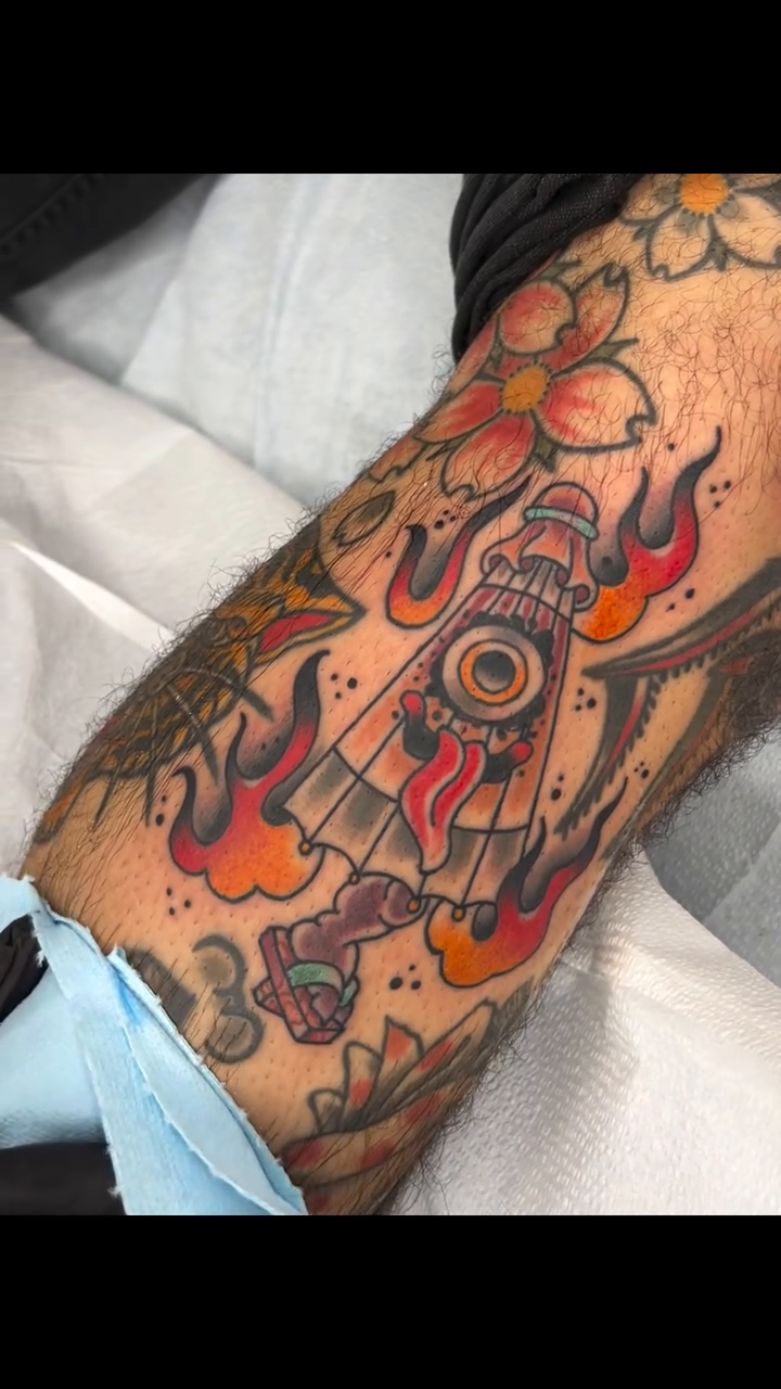 Tattoo by @noahcrowtattoo — american_traditional, illustrative