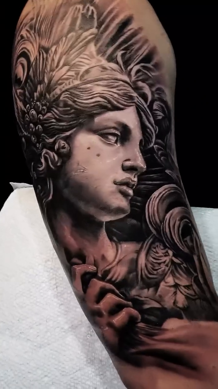 Tattoo by @alberto_marrero___ β realism, black_and_grey