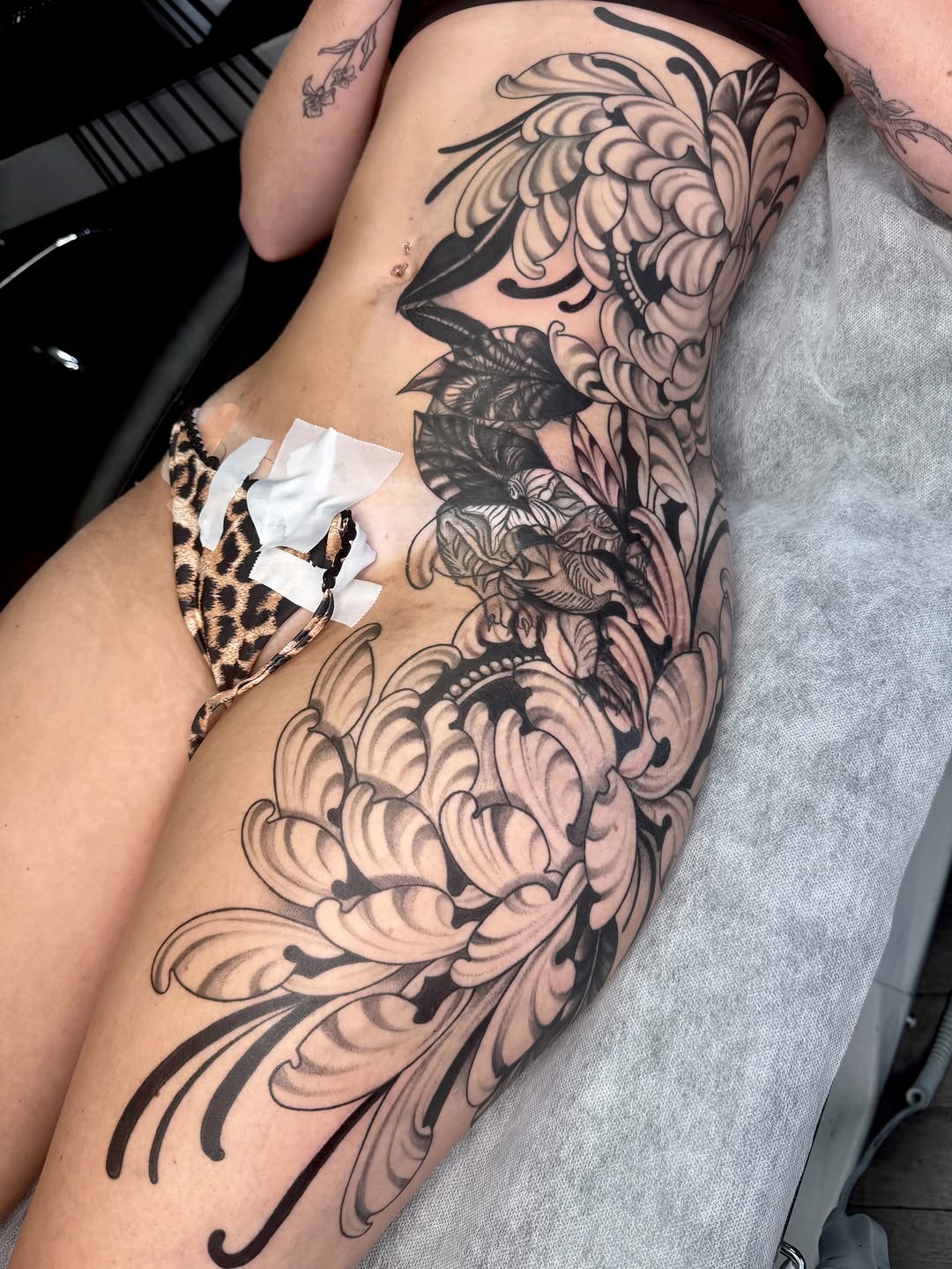 Tattoo by @code_red_ink — japanese_irezumi, black_and_grey